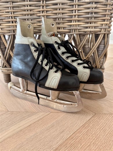 Vintage Ice Skates EU 36 | Black & Mint Leather Figure Skates Retro Winter Skating Boots - Etsy
