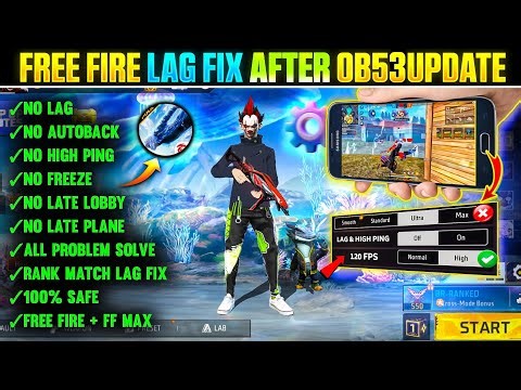 FREE FIRE LAG FIX 1GB 2GB RAM | FREE FIRE LAG FIX AFTER OB53 UPDATE | FF MAX LAG FIX CONFIG FILE