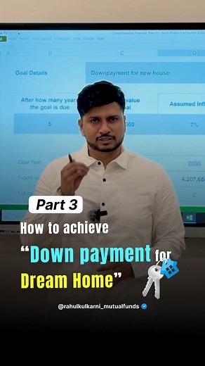 Rahul Kulkarni on Instagram: "How to achieve “Down payment for Dream Home” . . Day - 1282 . . If you wish to kickstart your financial freedom journey with us, drop a message on my whatsapp number 8779307849 . . #mutualfunds #investingyourfuture #financialliteracy #educational #insurance #advisor #marathi #growyourwealth #wealthy #trendings #reels #nri #smartinvesting #financetips #instagramgrowth #followfollowfollow #longterminvesting📈📉💰 #rahulkulkarni #investors"