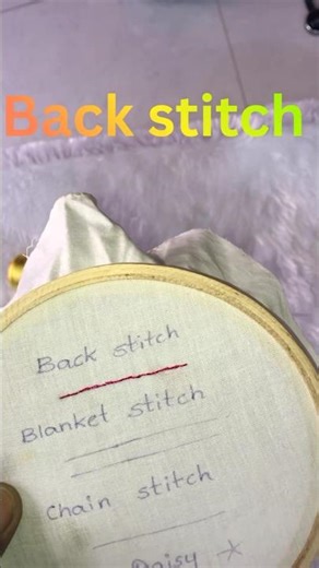 Back stitch #embroiderydesign #embroidery #handbroidery #threadwork #backstitch