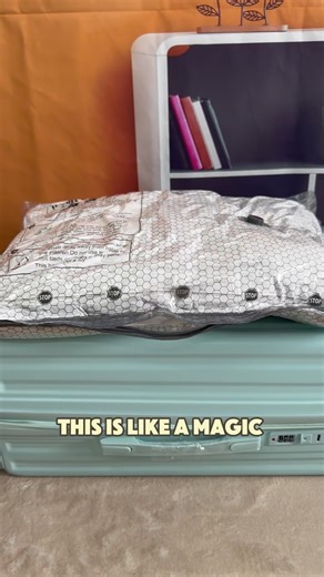 The perfect hack just to make a little bit of extra space in your luggage ##portablevacuumsealer##vacuumsealer##travelhacks