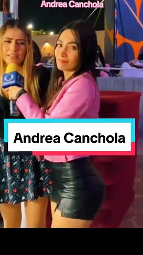 Andrea Canchola: Sexy Weather Girl in Leather Skirt and Boots