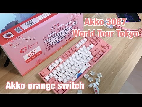 Unboxing Akko 3087 world tour-tokyo 87 | Orange Switches & Typing sound test