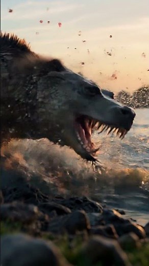 Grizzly Bear vs Crocodile | Realistic Wildlife Battle Unleashed! 🐻🆚🐊 #animalfight #crocodile