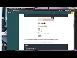 Formation HTML : 12- Création de formulaire partie 4