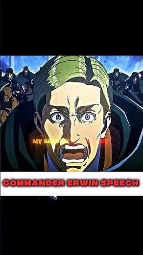 Erwin Smith Speech | AOT | Legendary Motivation Edit#animeedit