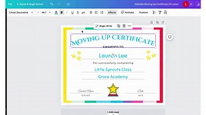 Editable Moving up Certificate | Preschool Graduation | Daycare Certificate | Canva Template | Homeschool | End of School Year - Etsy