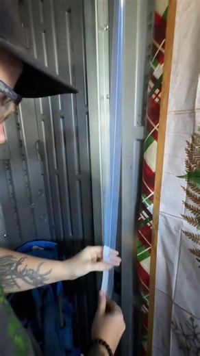 Lauren Elise 🏳️‍🌈☮️ on Instagram: "#ad If you’ve got cracks and drafts, then you need to try the Alien Draft Seal Tape! You can use it on your windows and your doors anywhere that you have a draft that you need to cover up. It’s really easy to use and quick to apply. And now my She shed will be much warmer without this giant draft with the wind blowing through During these cold winter days! ##aliendraftseal##homeimprovement##winterized##tiktokshopcreatorpicks"