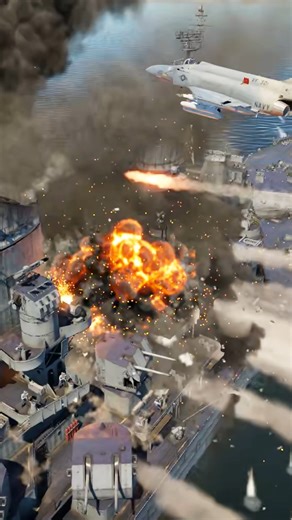 4.3K reactions · 246 shares | Realistic battle simulation — insane airstrike on battleship! | SMT | Facebook