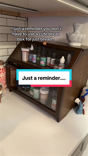 Not me turning a bread box into the cutest medicine cabinet ever 😍👏💊 This wooden organizer hides the clutter and keeps everything in one place — no more digging through drawers piles in baskets or drawers. #TikTokOrganizingHack #MedicineStorageWin #HomekokoBreadBox #PantryGlowUp #AestheticStorage