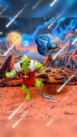 #Stonedar crash lands to fight the evil Demo-Man! #mastersoftheuniverse #actionfigures #motu #heman