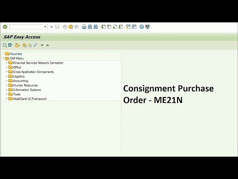 How to create Consignment Purchase order in SAP MM || V2
