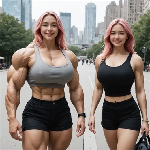 FBB Growth on Instagram: "Hugging my twin with these massive arms, our combined power unstoppable—imagine being wrapped in our strong embrace! 🤗 Check out FBBGrowth.com for more duo dynamics and adventures. What twin fantasy would you dream up with us? Let me know below! #FemaleBodybuilding #FBB #Giantess #FemaleMuscle #Bodybuilding #TwinMuscle #StrengthHug #FitSisters #PowerBond #MuscleTwins"