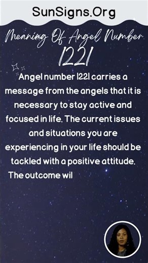 Meaning Of Angel Number 1221 | SunSigns.Org | #shorts #angelnumbers