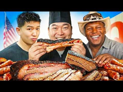 Korean BBQ Chef tries Texas BBQ for the First Time!