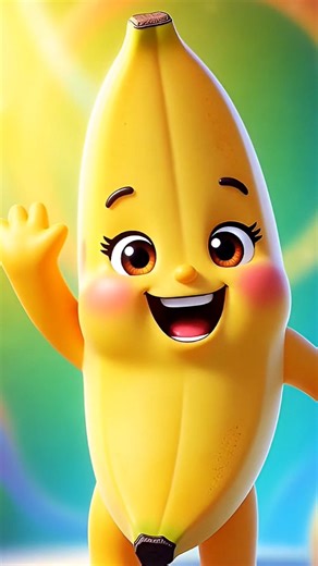One Hand Banana Magic 🍌😂 | Funny Kids Short #shorts #cartoon #comedy #animation #yt #ai