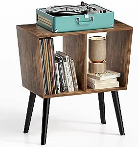 Record Player Stand with Vinyl Record Storage Turntable Stand Record Player Table for Albums 100-120 LP