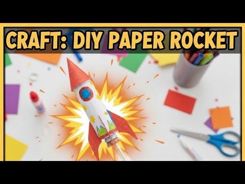 Craft: DIY Paper Rocket That FLIES with a Straw! 😱💥 So Fun, So Easy!