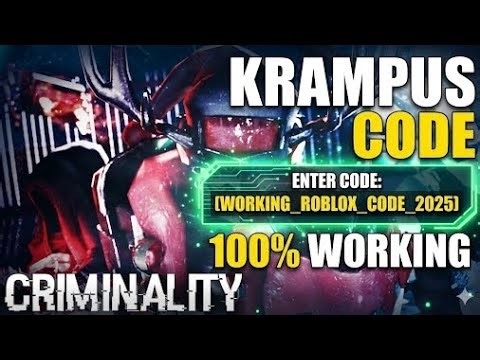 CRIMINALITY CODES [KRAMPUS] | ⚠️ ROBLOX CODES 🎁