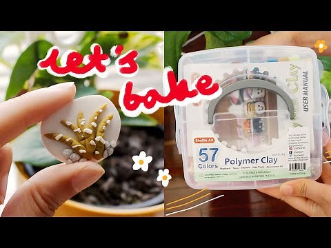 Trying out baking polymer clay at home 🌞 Shuttle Art clay kit