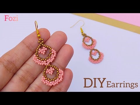 DIY Elegant Beaded Lace Earrings: Step-by-Step Guide #diyjewelry