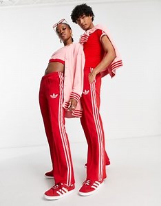 adidas Originals Heritage flared trackpants in red | ASOS