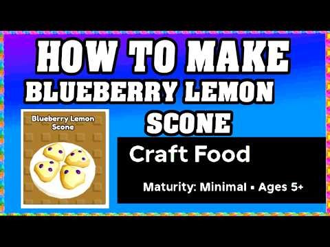 How To Make BLUEBERRY LEMON SCONE in CRAFT FOOD : ROBLOX :[Make New Recipe][Update](Guide/Tutorial)