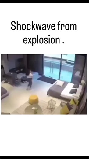 @crazy_trends08 on Instagram: "This instagram post features security camera footage from the August 4, 2020, Beirut port explosion, capturing the shockwave shattering large windows and hurling two people backward in a seaside apartment about 10 km away. The detonation of 2,750 tonnes of improperly stored ammonium nitrate released energy equivalent to 1.1 kilotons of TNT, killing 218 people and injuring over 7,000, as detailed in UN reports on the incident. User replies highlight practical blast 