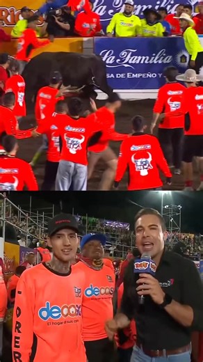 Teletica on Instagram: "Voló 3 metros 🐂 Este improvisado fue el protagonista del levantín más alto en la historia de los toros de Pedregal 😱🔥"