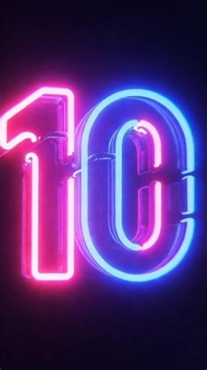 10 to 0 Neon Themed countdown timer with voice #timer #shorts