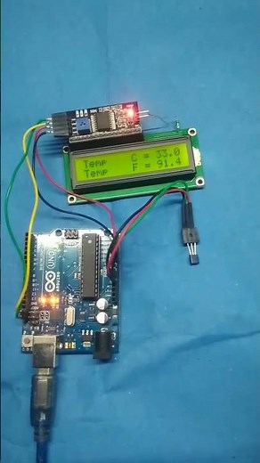 Arduino project | LM-35 temperature sensor | Arduino Uno | 16*2 i2c display