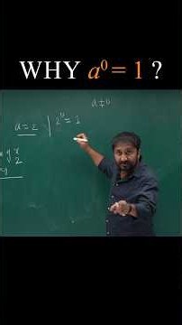 𝒲𝒽𝓎 𝒶⁰ = 1 ?