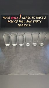 How will you alternate them between full and empty glasses? Solve it 🤔 | Everyday Discoveries