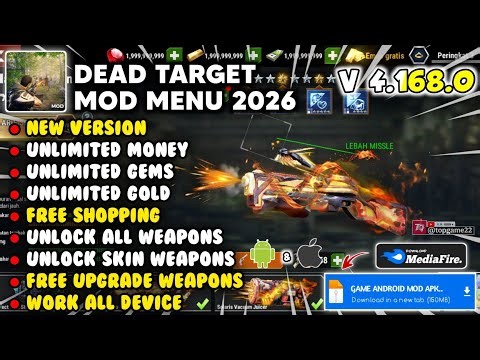 DEAD TARGET MOD MENU V4.168.0 - Unlimited Everything | Unlock All Weapons & Skin
