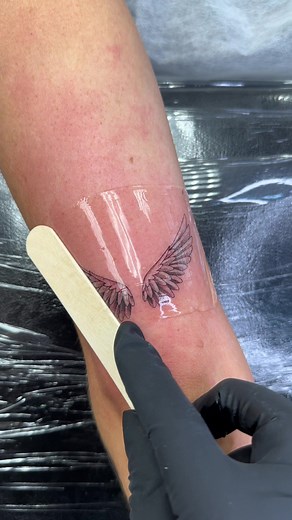 Fine Line Angel Wings Tattoo Inspiration
