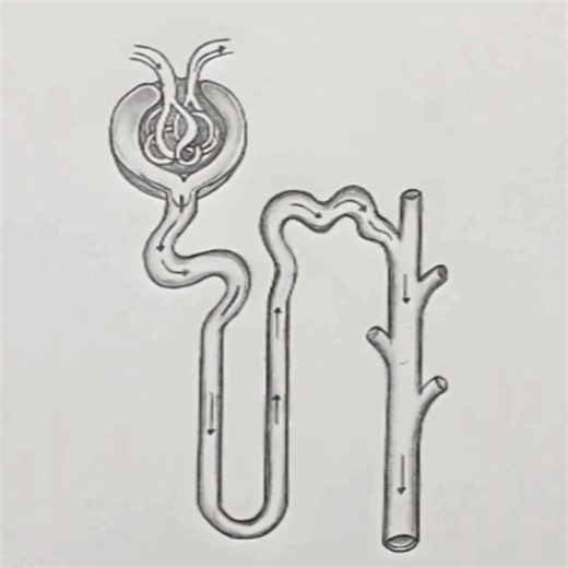 Nephron Diagram Drawing Easy Step by Step | Labeled Nephron Structure | Biology Diagram #shorts