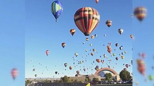Hot-air balloons take flight in time lapse video