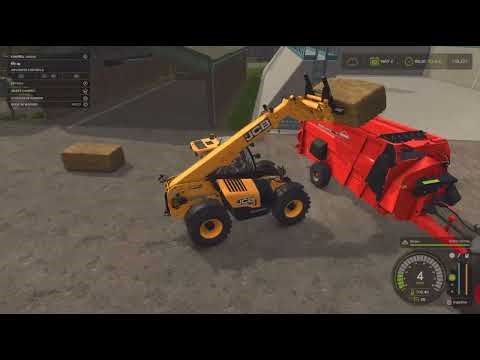 Bedding up cows with Straw chopper