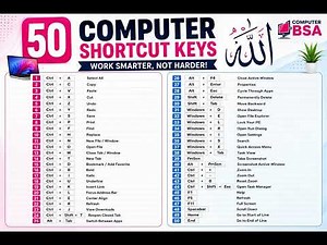 50 Computer Shortcut Keys Every PC User Must Know in 2026 💻 | Windows Keyboard Shortcuts Full Guide.