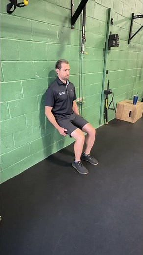 Wall Sit Isometric [Push Back Into Wall] Beginner Knee Pain Exercises