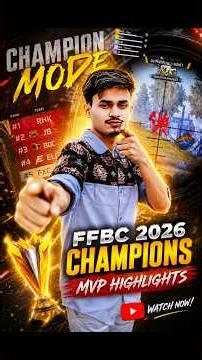 FFBC 2026 Champions MVP Highlights 🔥 Best Sniper Gameplay | Free Fire Tournament