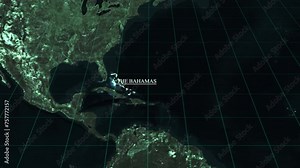 Exploring the Details of the Bahamas Map.Bahamas 4k Map.