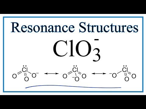Resonance Structures for ClO3 - (Chlorate ion)