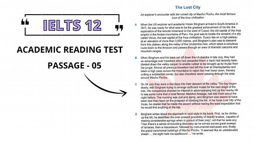 The Lost City: Reading Answers & PDF – IELTS Progress