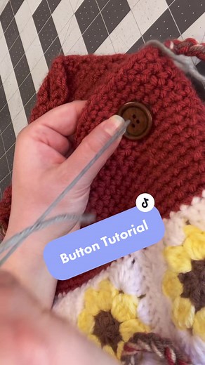 How to Put a Button on a Crochet Project