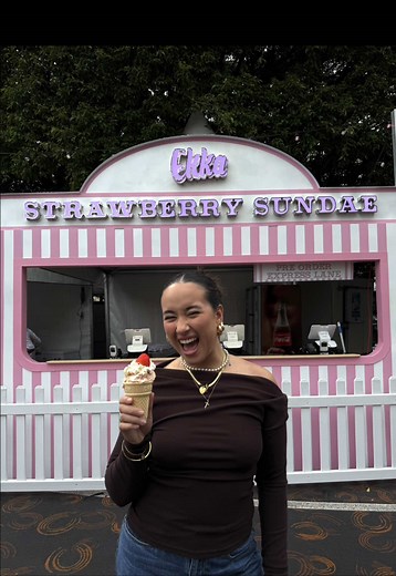 Chasing that Strawberry Sundae 🍓 🍦 We're hunting down the sweetest treat at Ekka & it’s worth every step! 👟✨ #Ekka #Ekka2025 #brisbane #strawberry #sundae #strawberrysundae