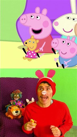 Daddy Pig and Sheep with a Balloon #shorts