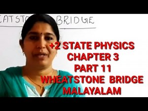 +2 PHYSICS : WHEATSTONE BRIDGE : MALAYALAM