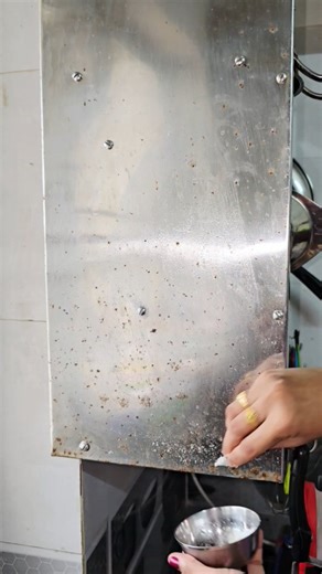 Sai_Sindhu | If you want links for steel scrubber, vinegar, and salt, comment 'link'.@flipkart Doing this makes the grease on steel come off easily! .... | Instagram