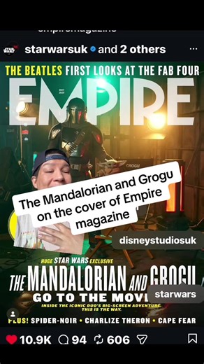 Star Wars: the Mandalorian and Grogu exclusive empire magazine cover REVEALED Empire magazine is dropping their exclusive Mandalorian and Grogu cover story featuring interviewed and Star Wars content from Dave,Filoni, Jon, Pedro Pascal and Mo this magazine should hit new stands on March 12 and for subscribers a little bit earlier . . . . #StarWars #TheMandalorian #TheMandalorianAndGrogu #StarWarsFans #EmpireMagazine